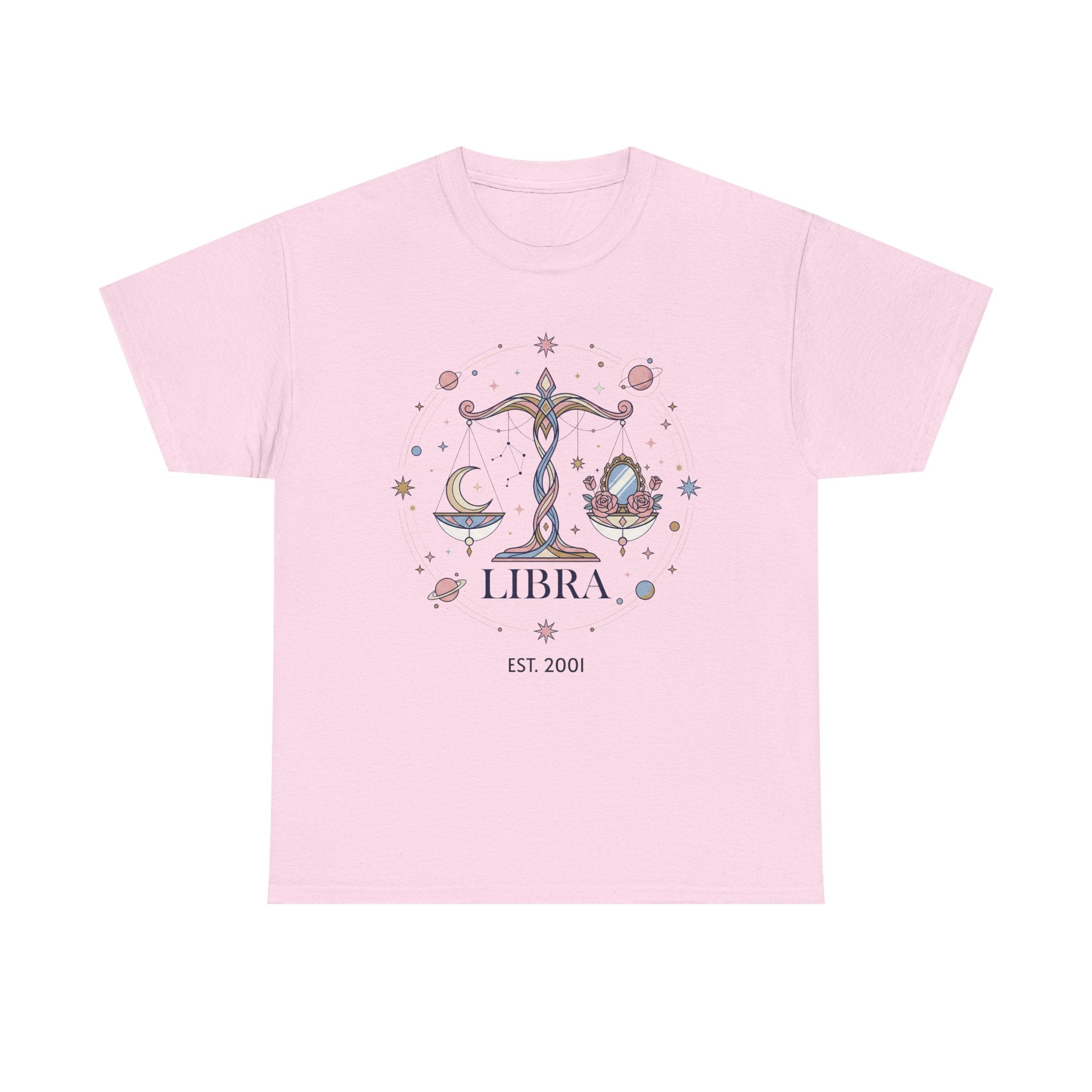 Libra zodiac t-shirt styled in a lifestyle home setting