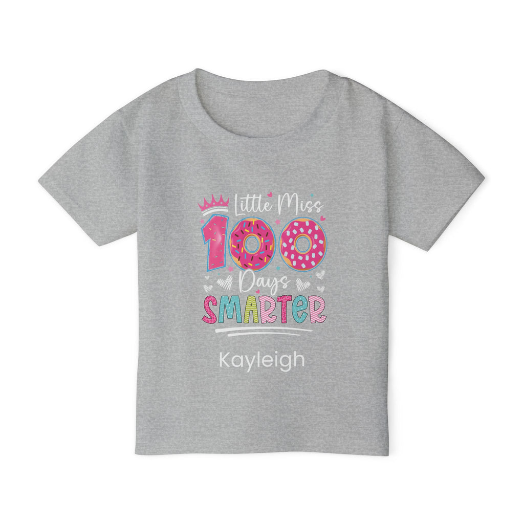 Little Miss 100 Days Smarter tee - royal blue back view