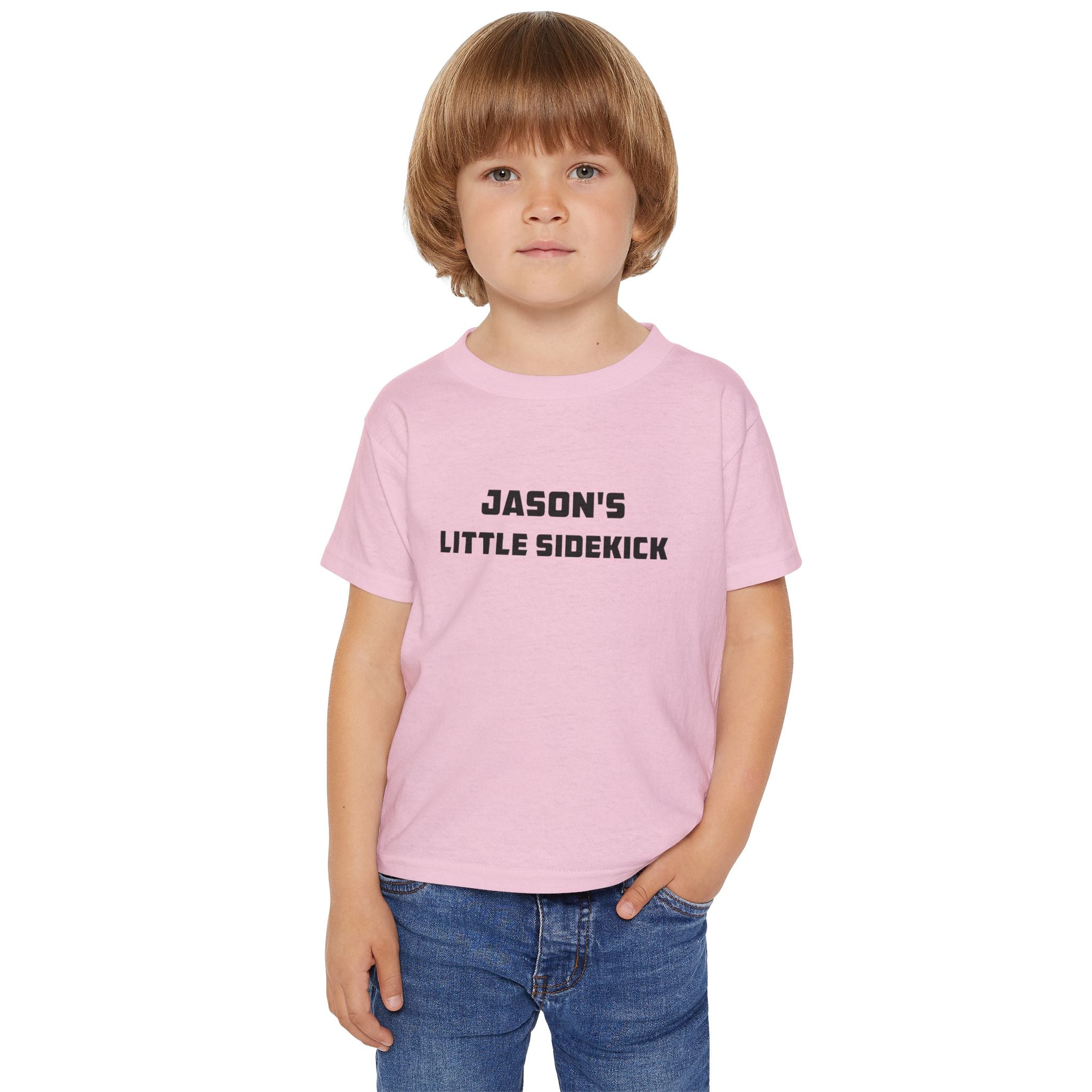 Personalised Little Sidekick toddler tee size chart 2T-6T
