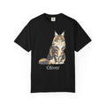 Personalised Maine Coon cat T-shirt with custom name - front view
