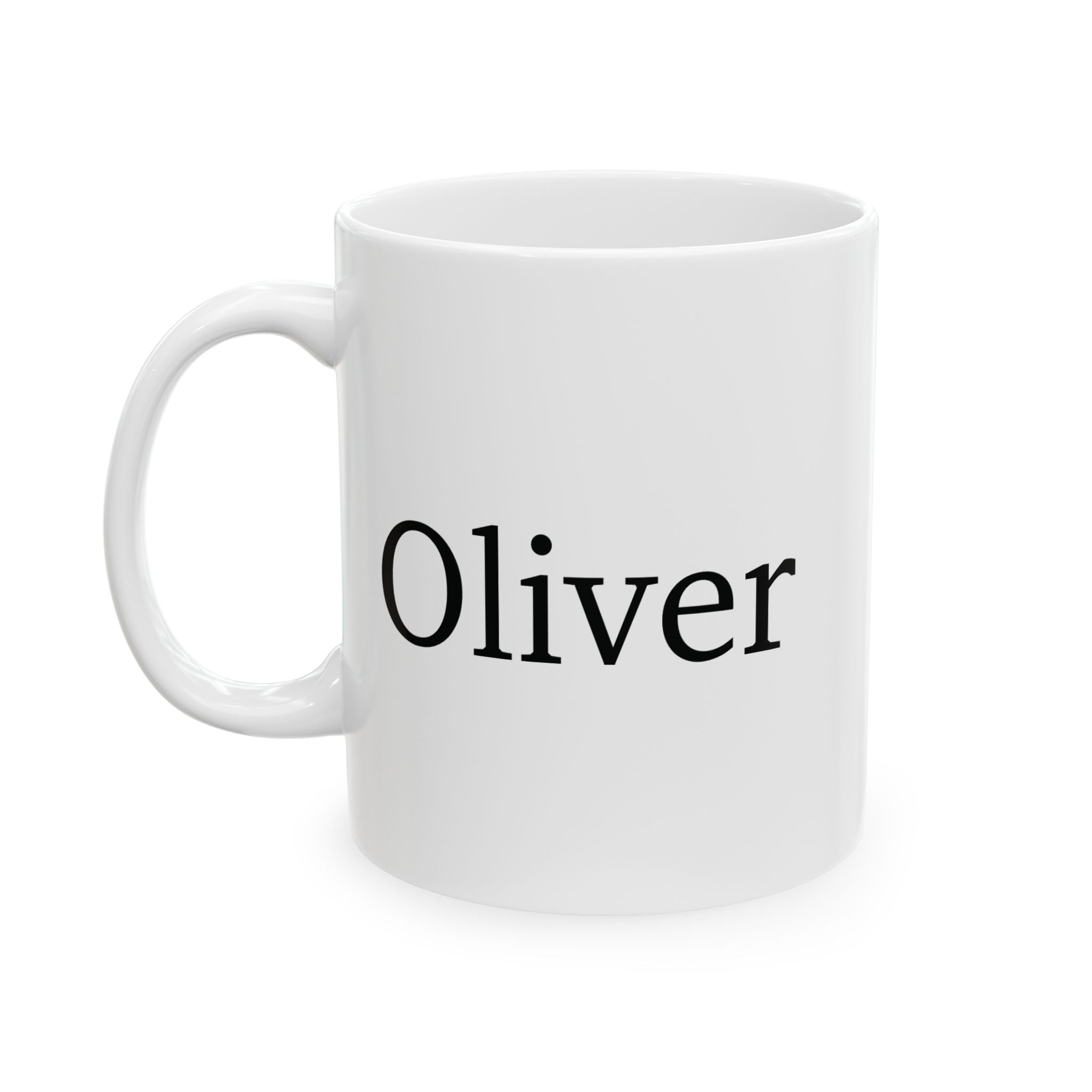 Maine Coon cat custom name mug - name side view