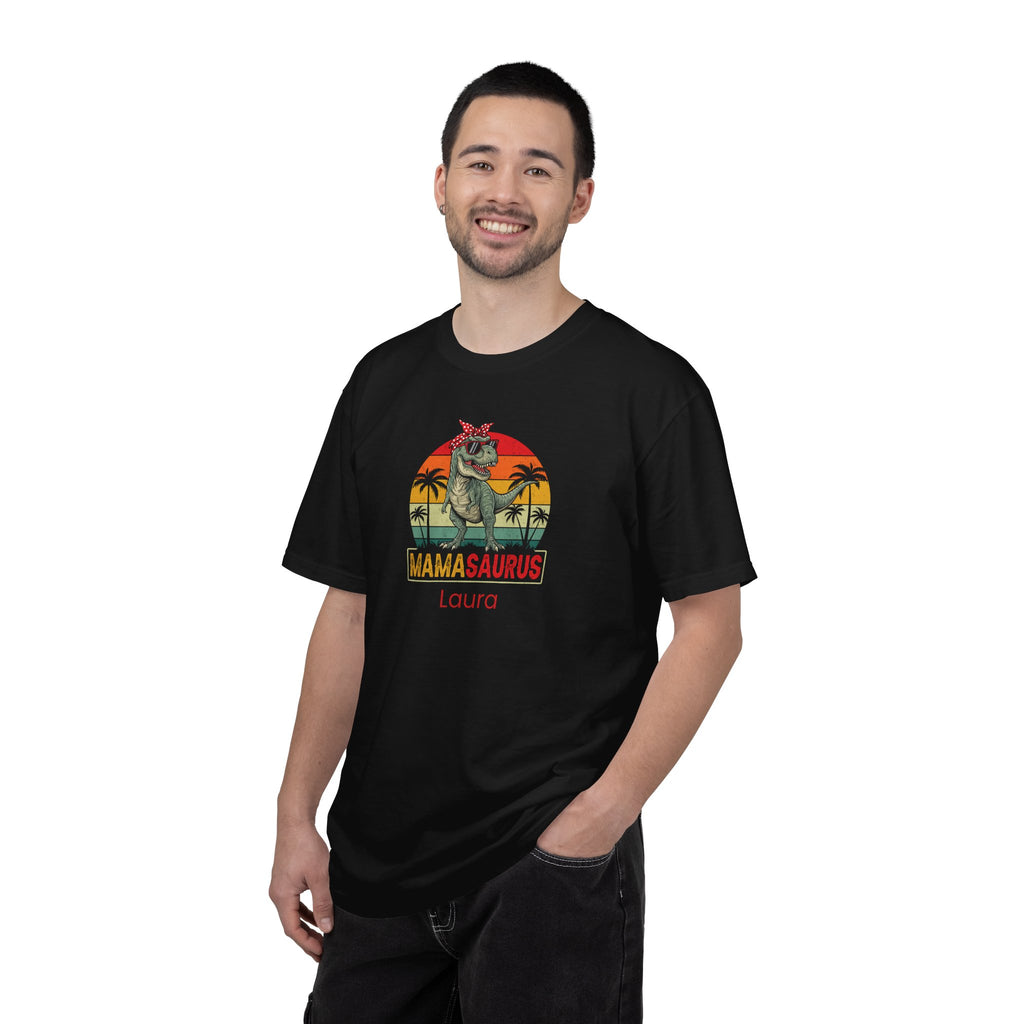 Mamasaurus custom name T-shirt size chart