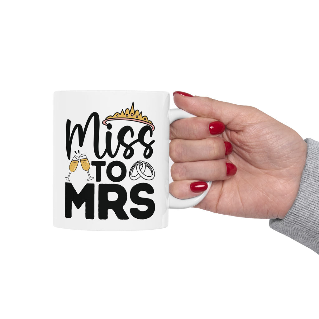 Miss to Mrs mug as an engagement gift