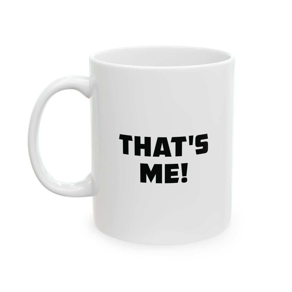 Mr Never Wrong mug close-up of text design