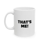 Mr Never Wrong mug close-up of text design