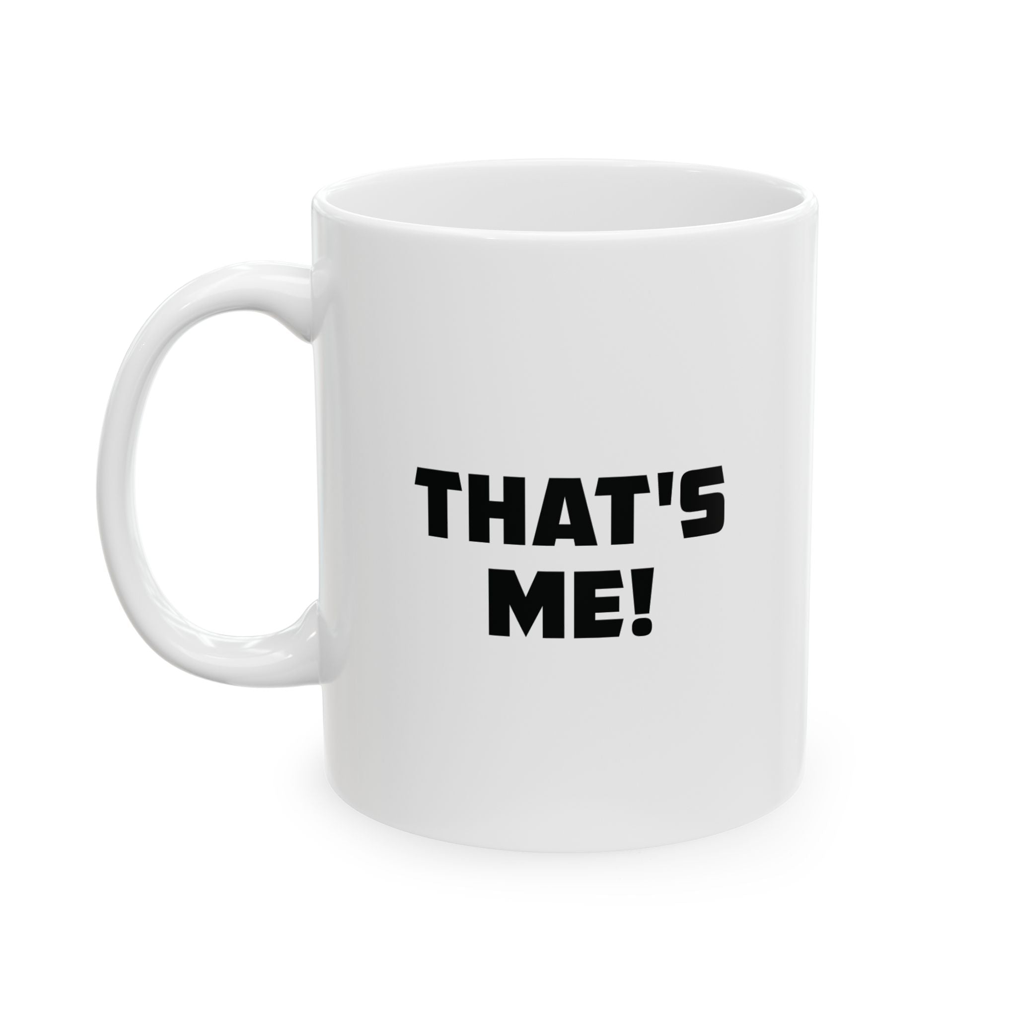 Mr Never Wrong mug close-up of text design
