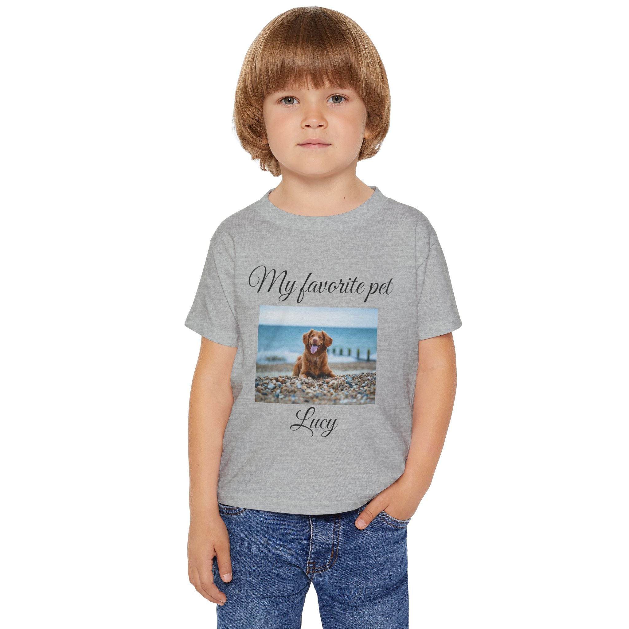 My Favorite Pet toddler tee - light blue back view