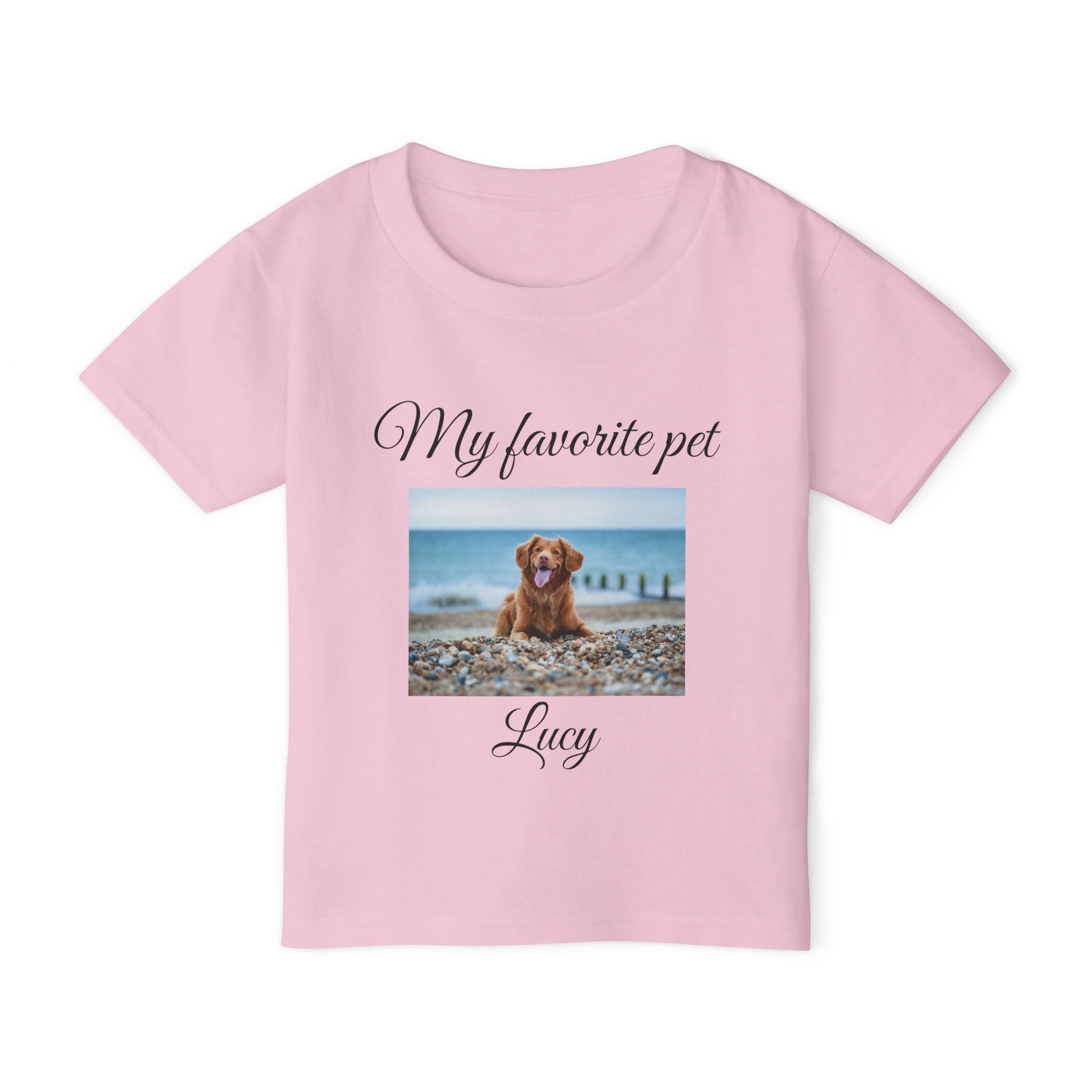 My Favorite Pet photo toddler tee - white colour with custom pet name