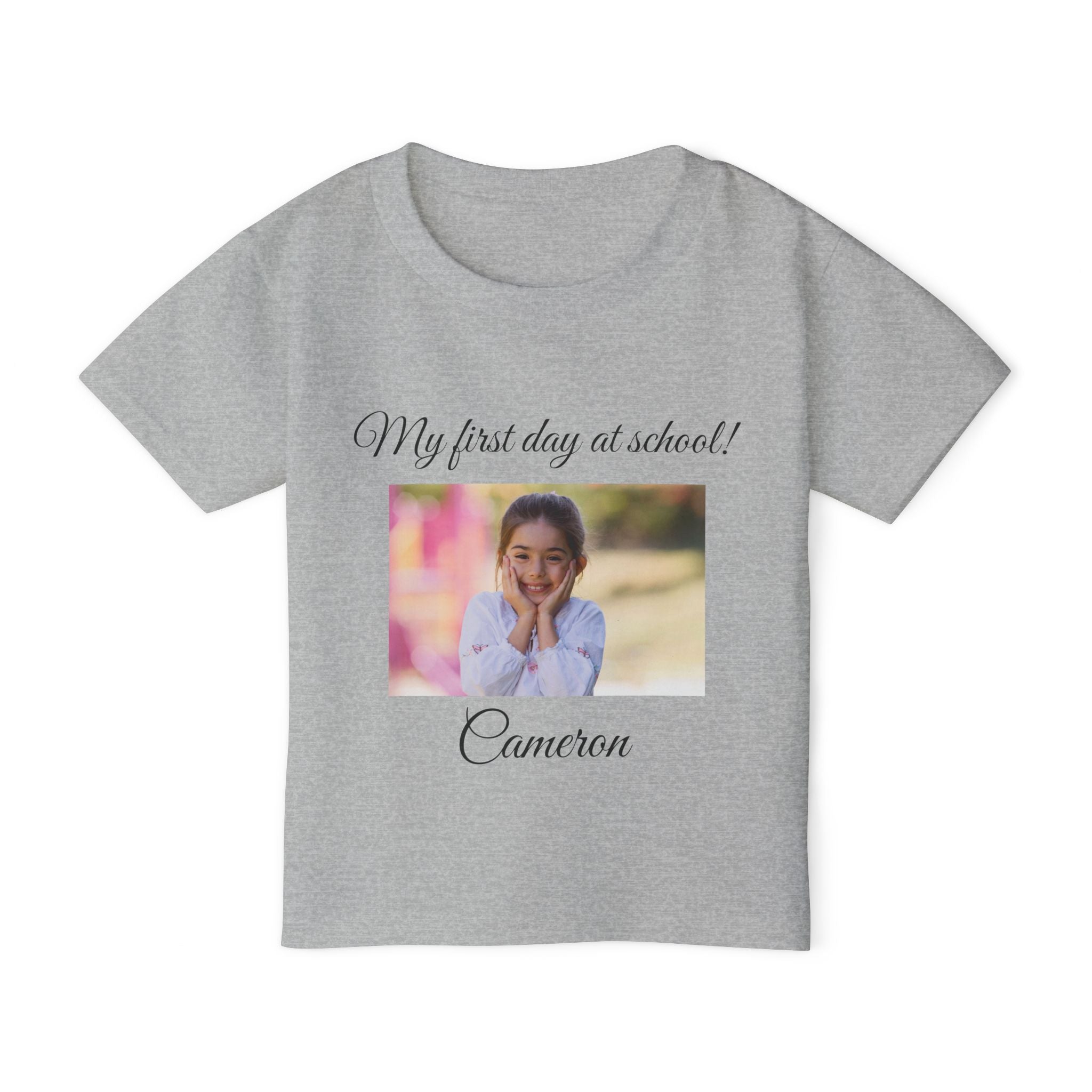 My First Day at School toddler tee - light blue back view