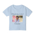 My First Day at School photo toddler tee - light blue colour with custom name