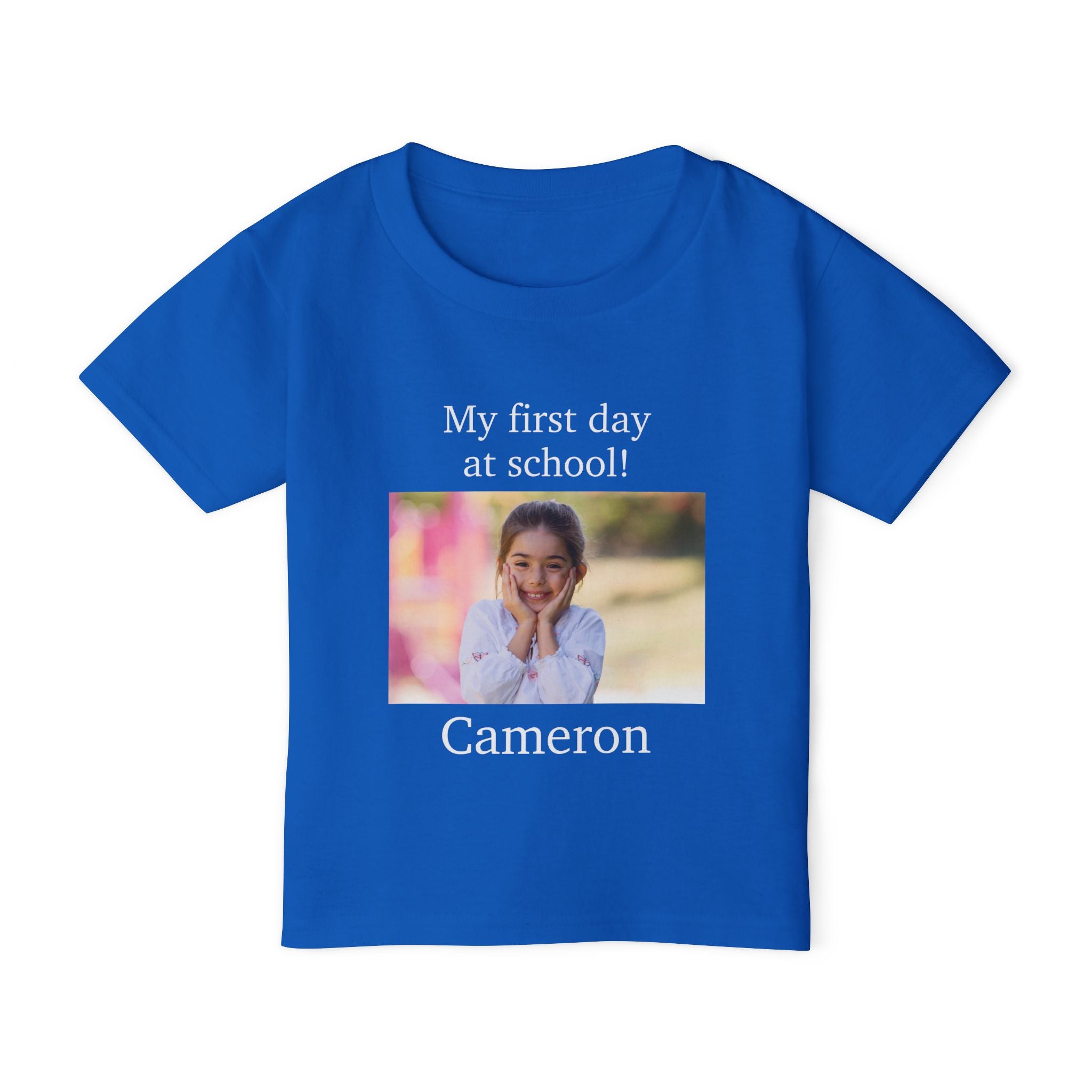 My First Day at School toddler tee - red back view