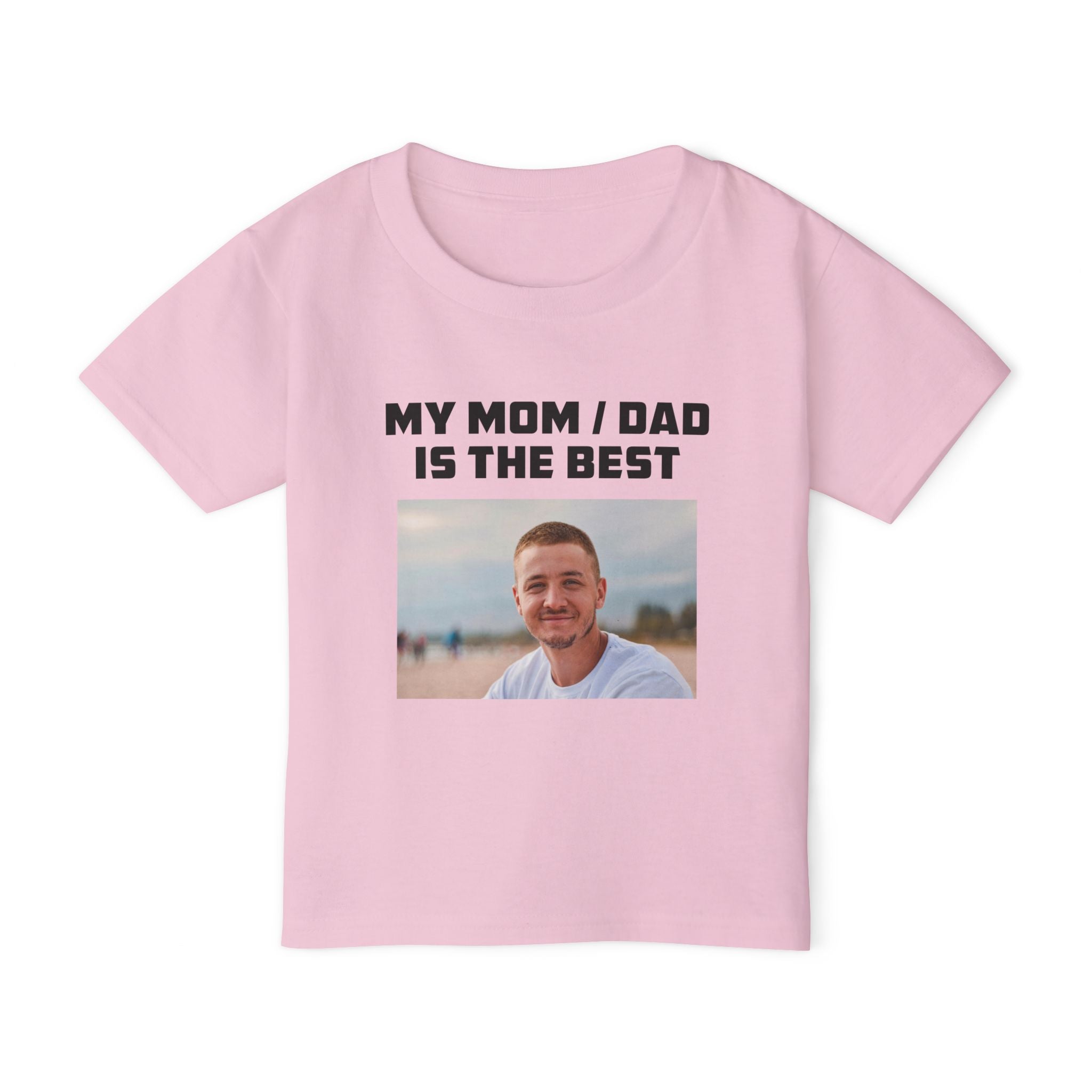 My Mom Dad is the Best photo toddler tee - white colour