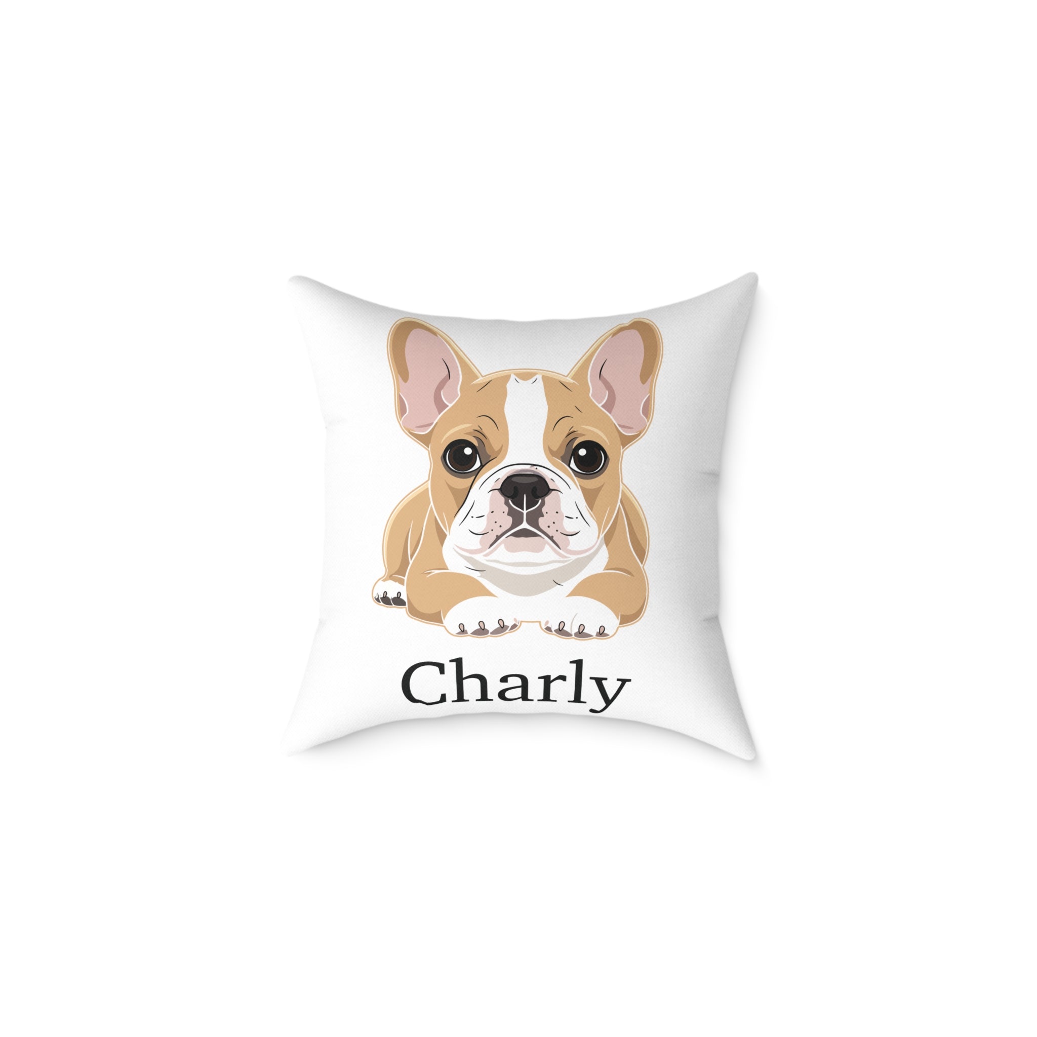 Personalised French Bulldog Pillow – Custom Name Dog Cushion