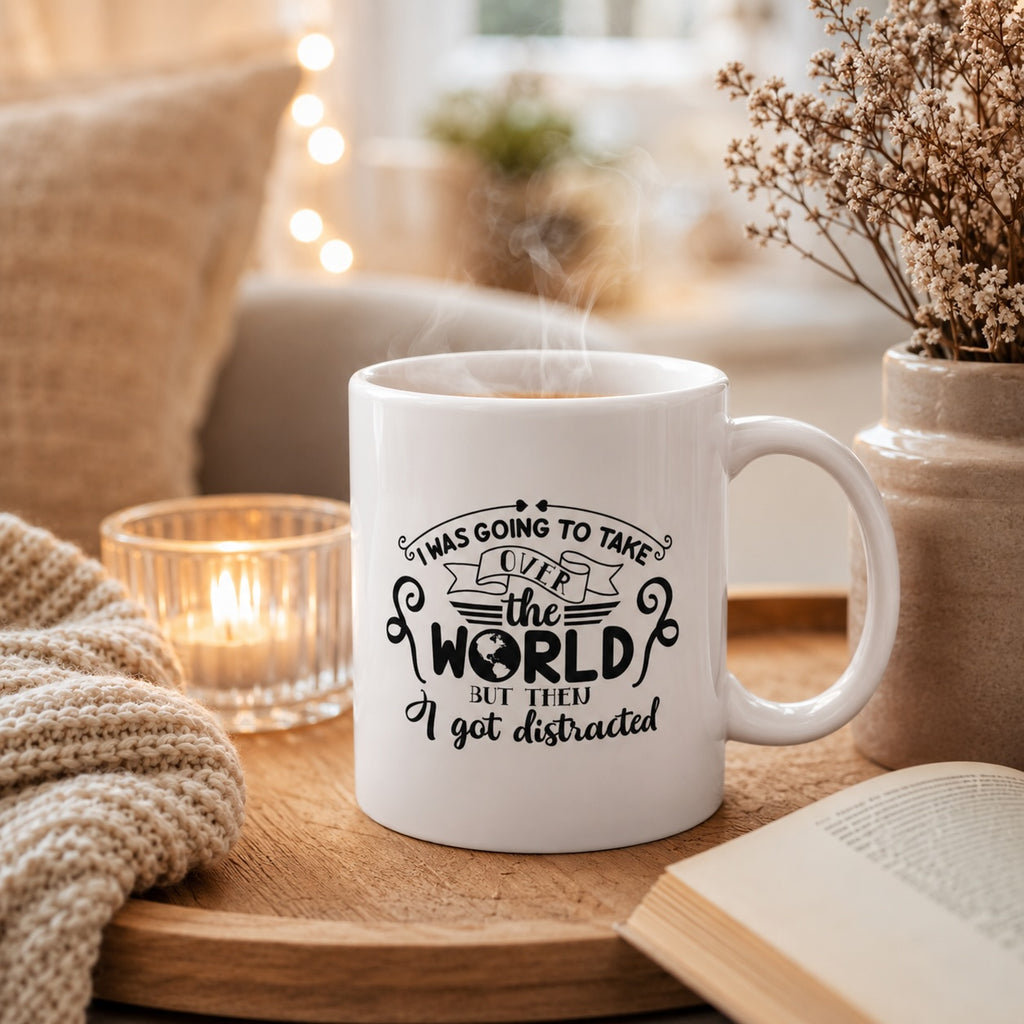 Funny Quote Mug – Custom Name "I Was Going to Take Over the World" Mug