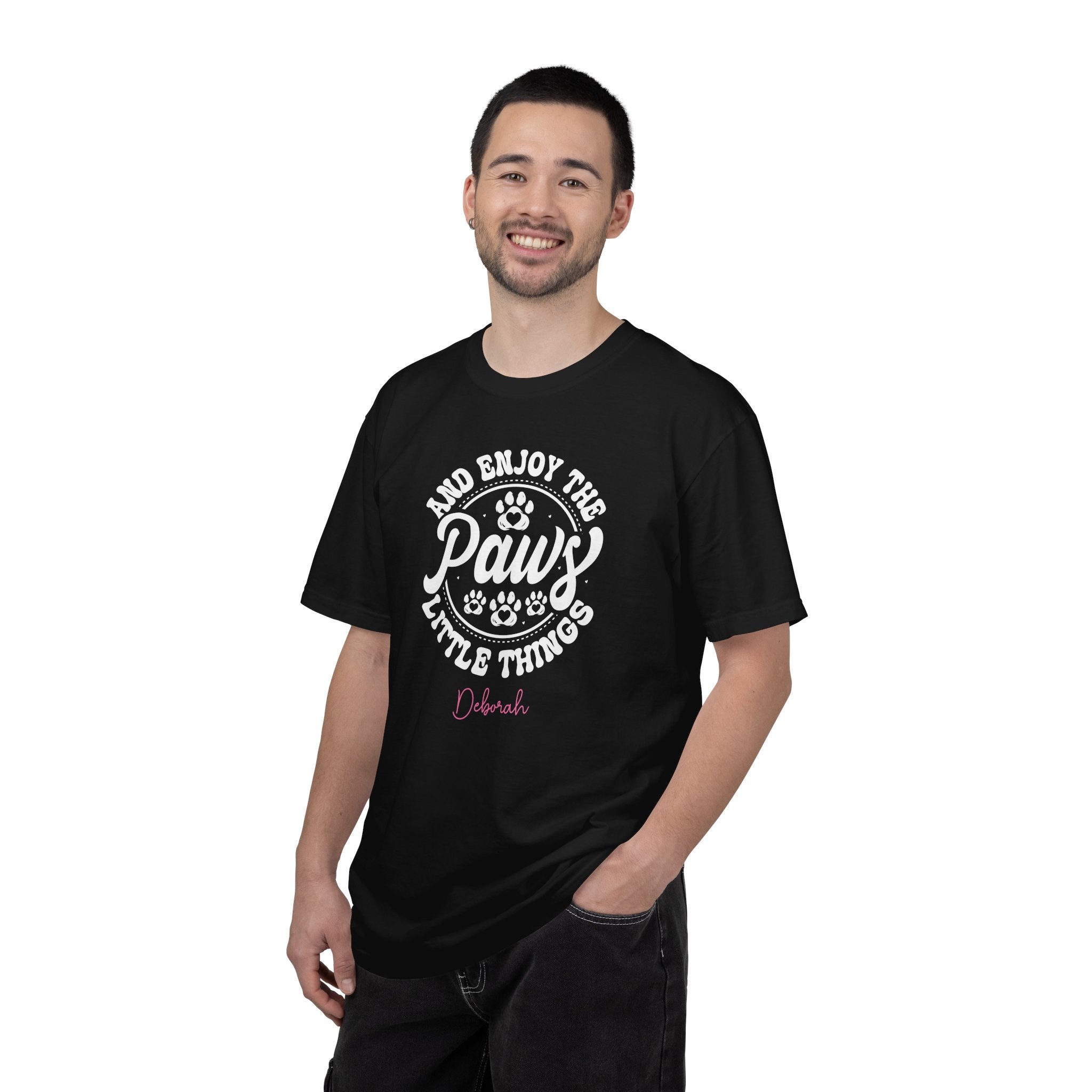 Paws Little Things custom name T-shirt size chart