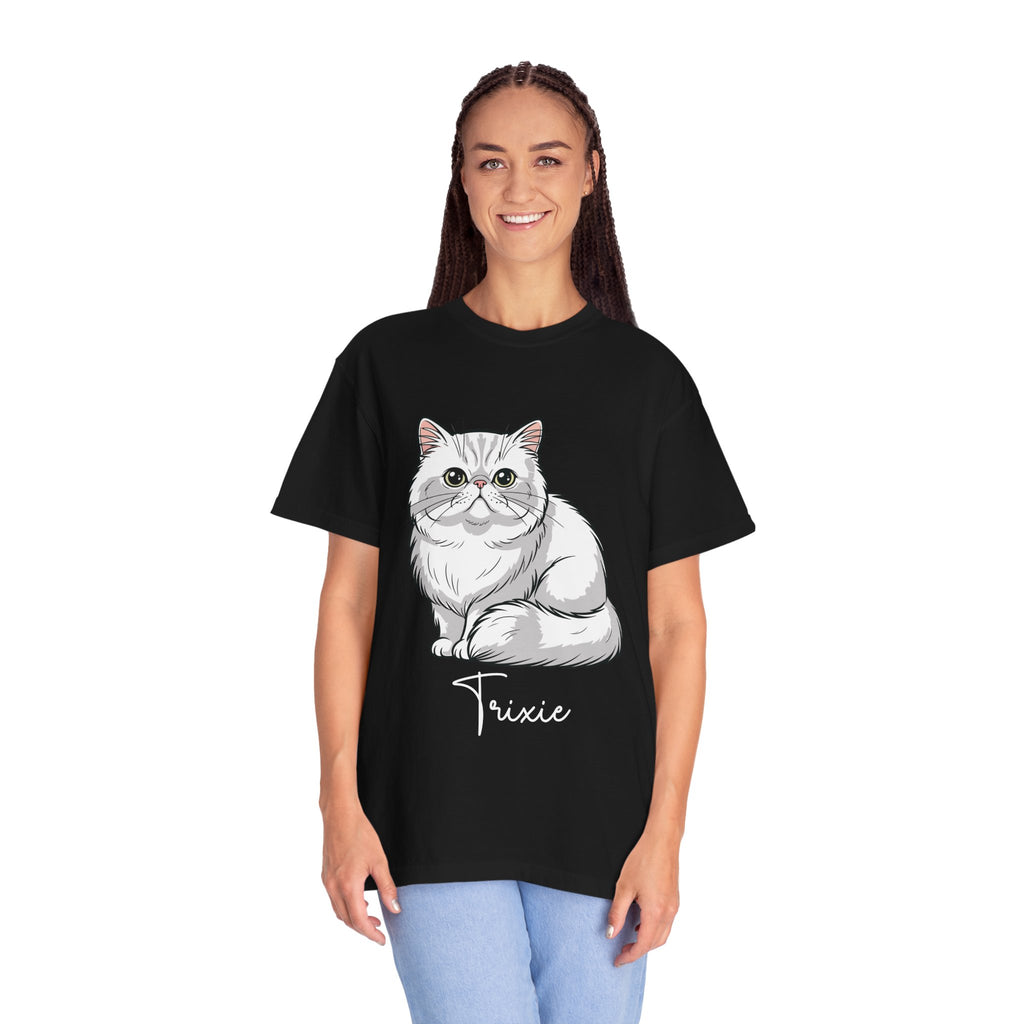 Persian cat custom name T-shirt size chart