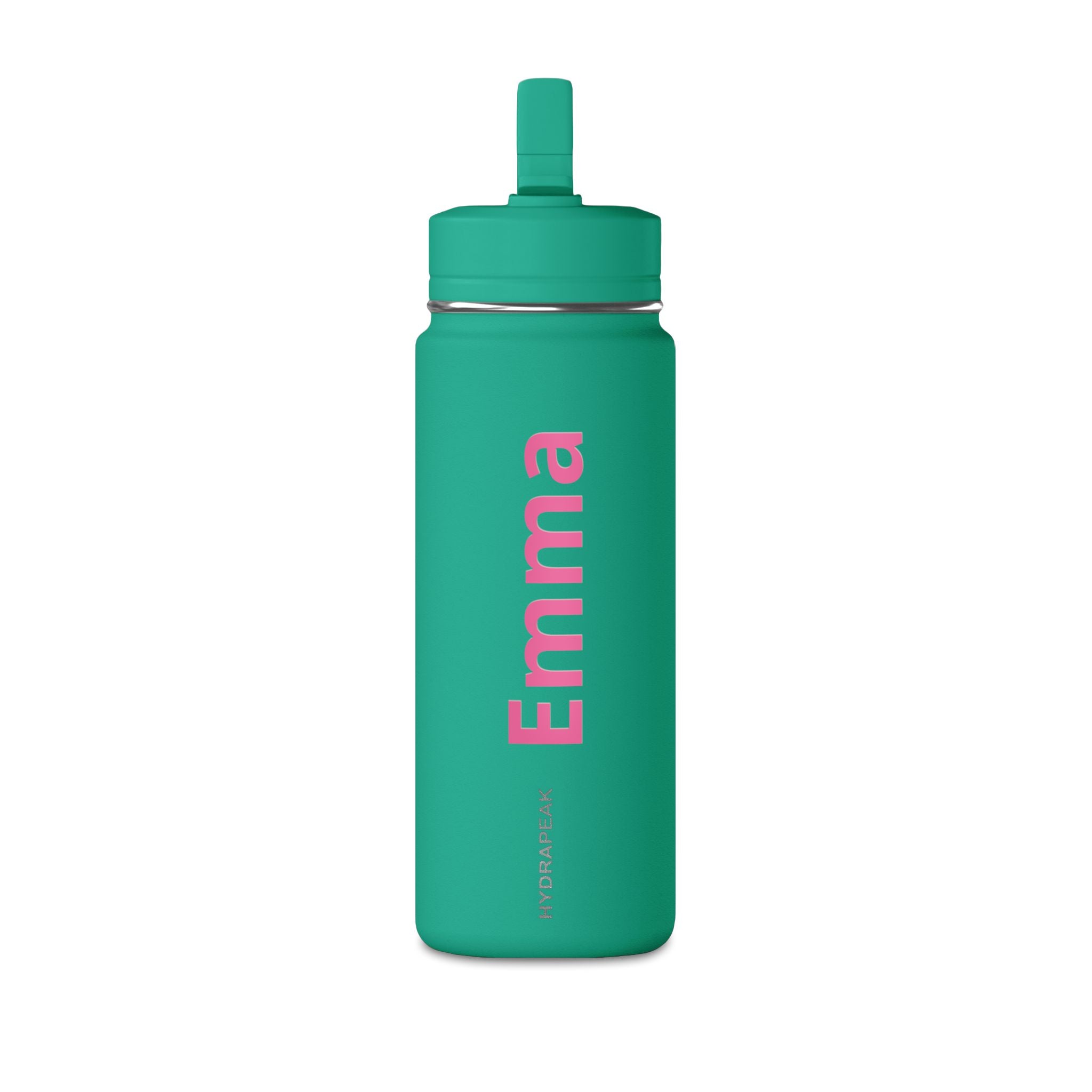 Kids custom name insulated water bottle - black colour