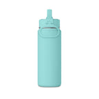 Close-up of personalised name on 20oz insulated kids water bottle