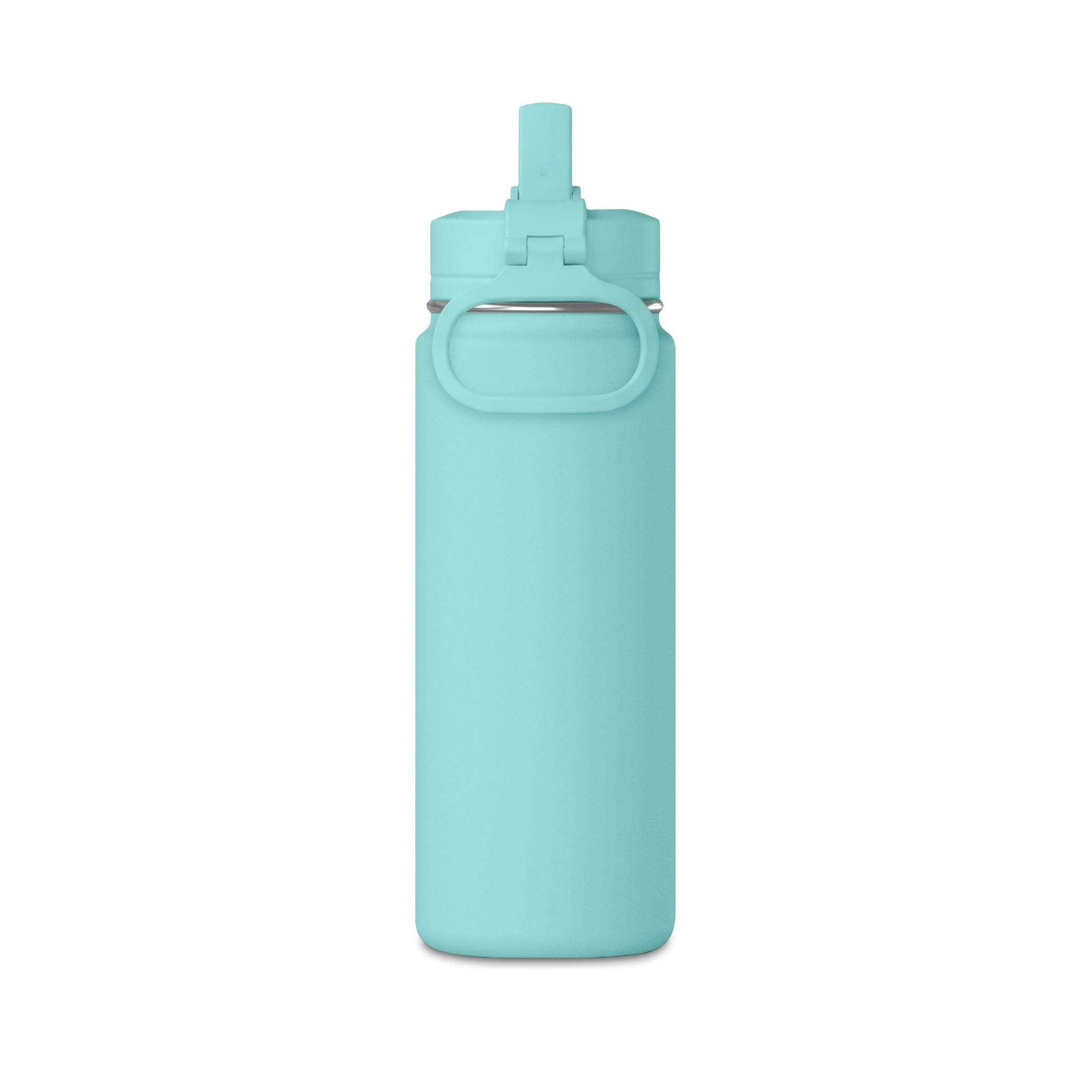Close-up of personalised name on 20oz insulated kids water bottle