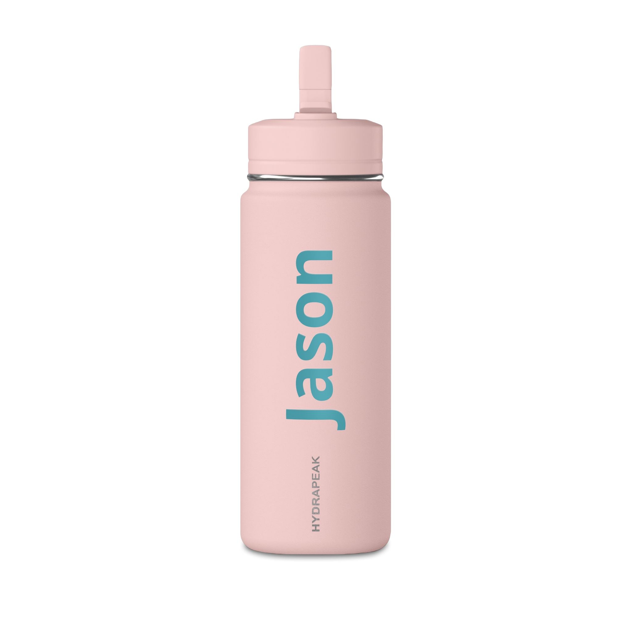 Personalised kids insulated straw bottle - navy colour with custom name