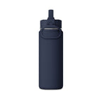Personalised 20oz kids water bottle next to hand - size comparison