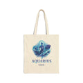 Personalized Aquarius zodiac tote bag with custom name "Chloe" — main design