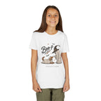 Girl wearing personalized Boo-p ghost and dog Halloween t-shirt