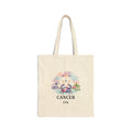 Personalized Cancer zodiac tote bag with custom name "Eva" — main design