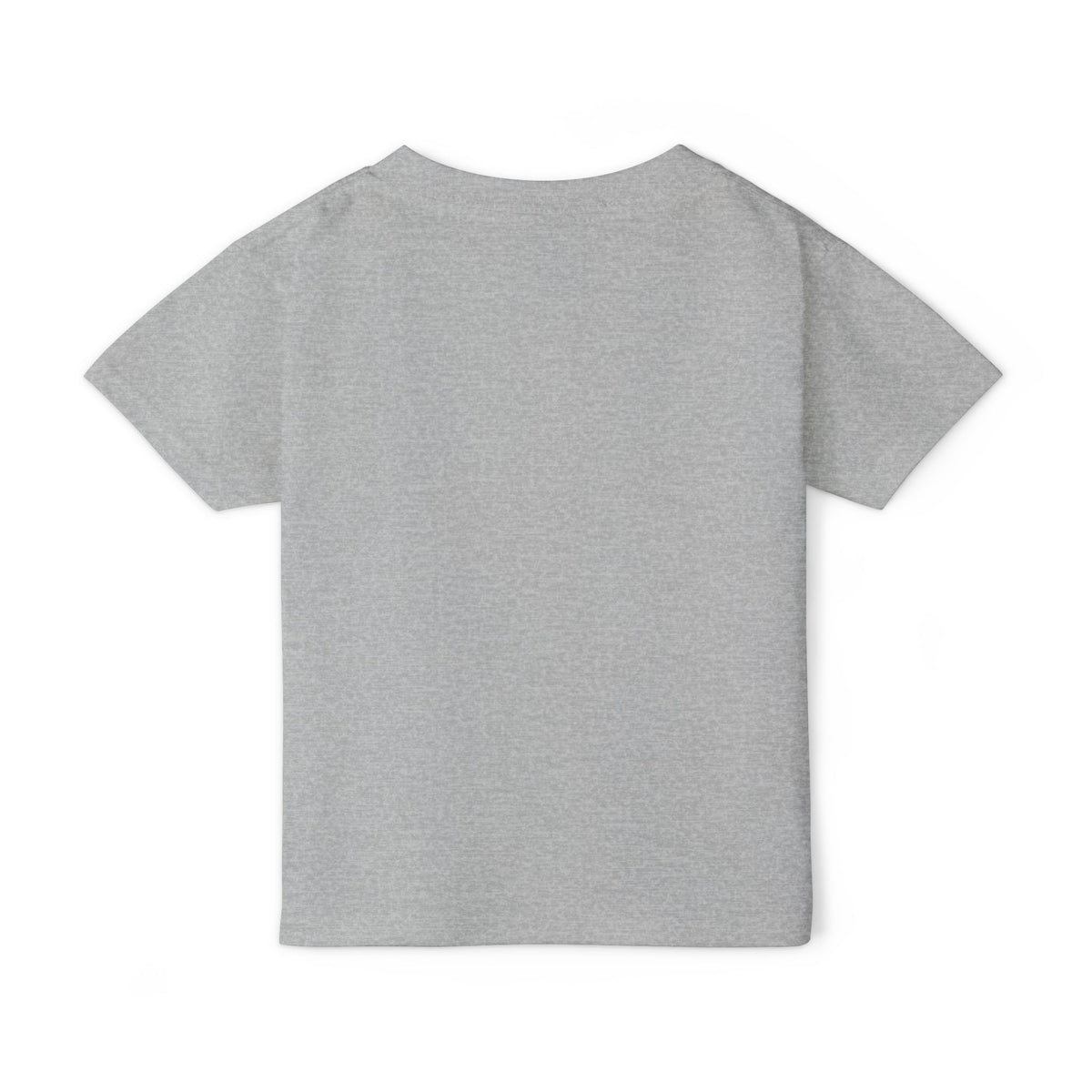 Toddler wearing personalized candy monster Halloween t-shirt, side view