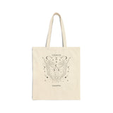 Personalized Gemini zodiac tote bag with custom name "Samantha" — main design