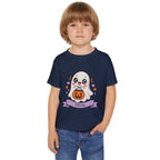 Personalized ghost Halloween toddler t-shirt in white colorway