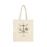 Personalized Libra zodiac tote bag with custom name "Jonathan" — main design