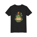 Boy wearing personalized magic potion Halloween t-shirt