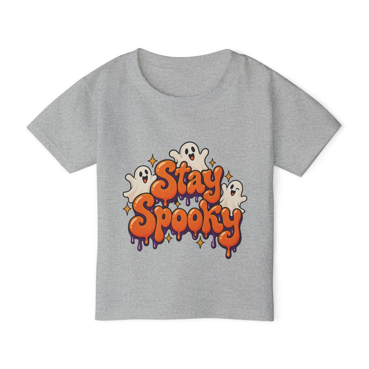 Personalized Stay Spooky toddler Halloween t-shirt, back view with custom name