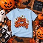 Personalized Stay Spooky toddler Halloween t-shirt, folded product shot
