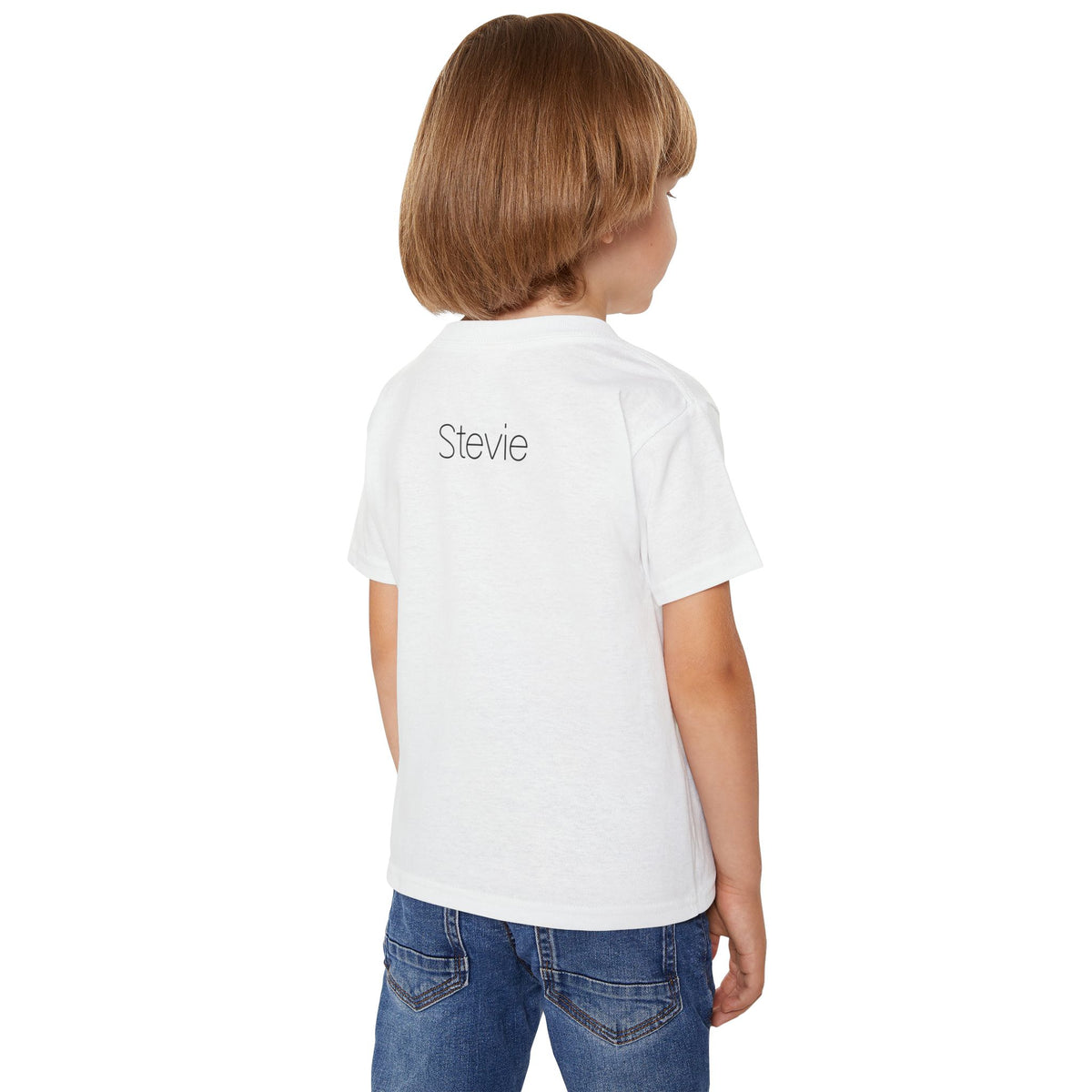 Personalized Stay Spooky toddler Halloween t-shirt in white colorway