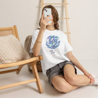 Pisces zodiac t-shirt folded flat showing fabric texture