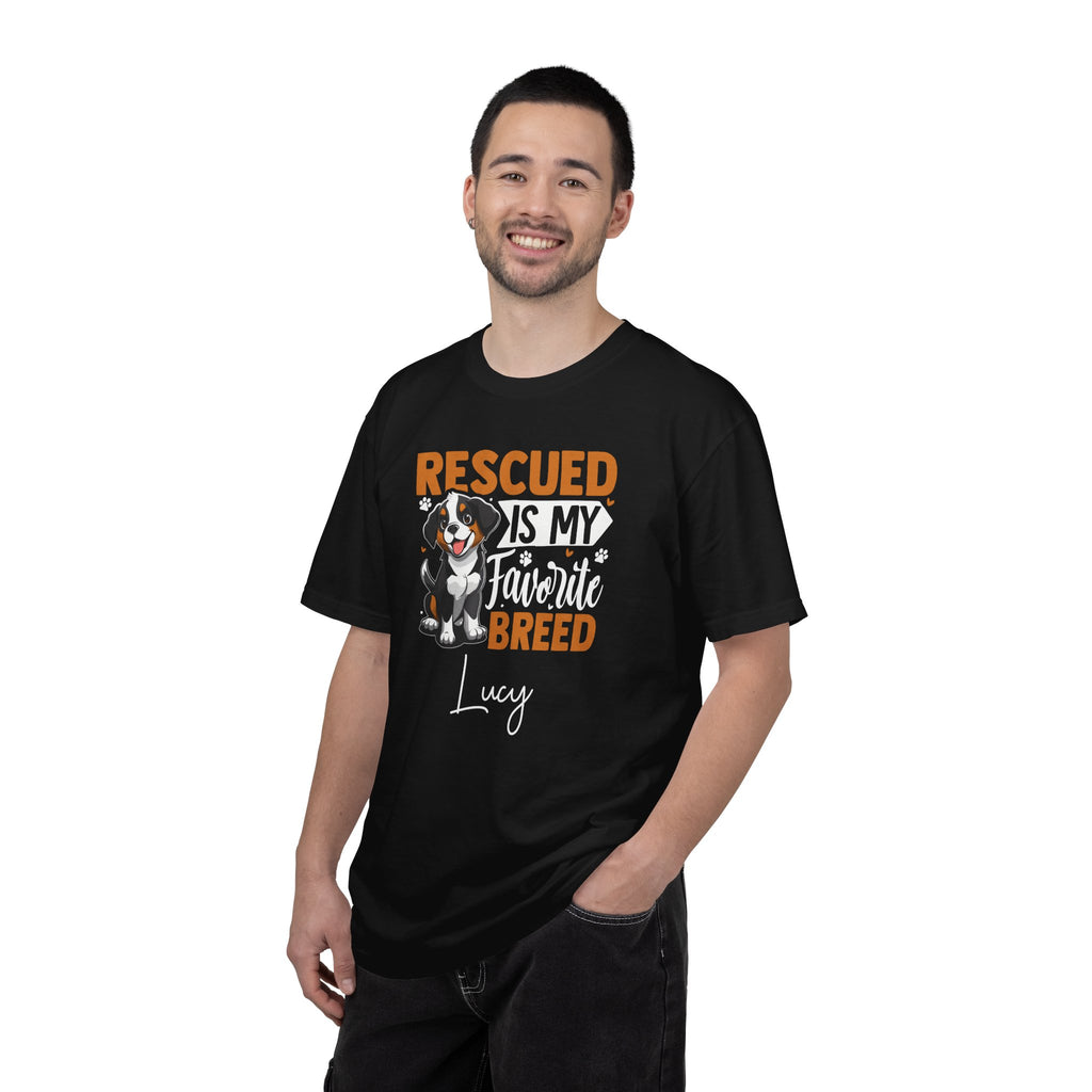 Rescue dog T-shirt size chart - Comfort Colors