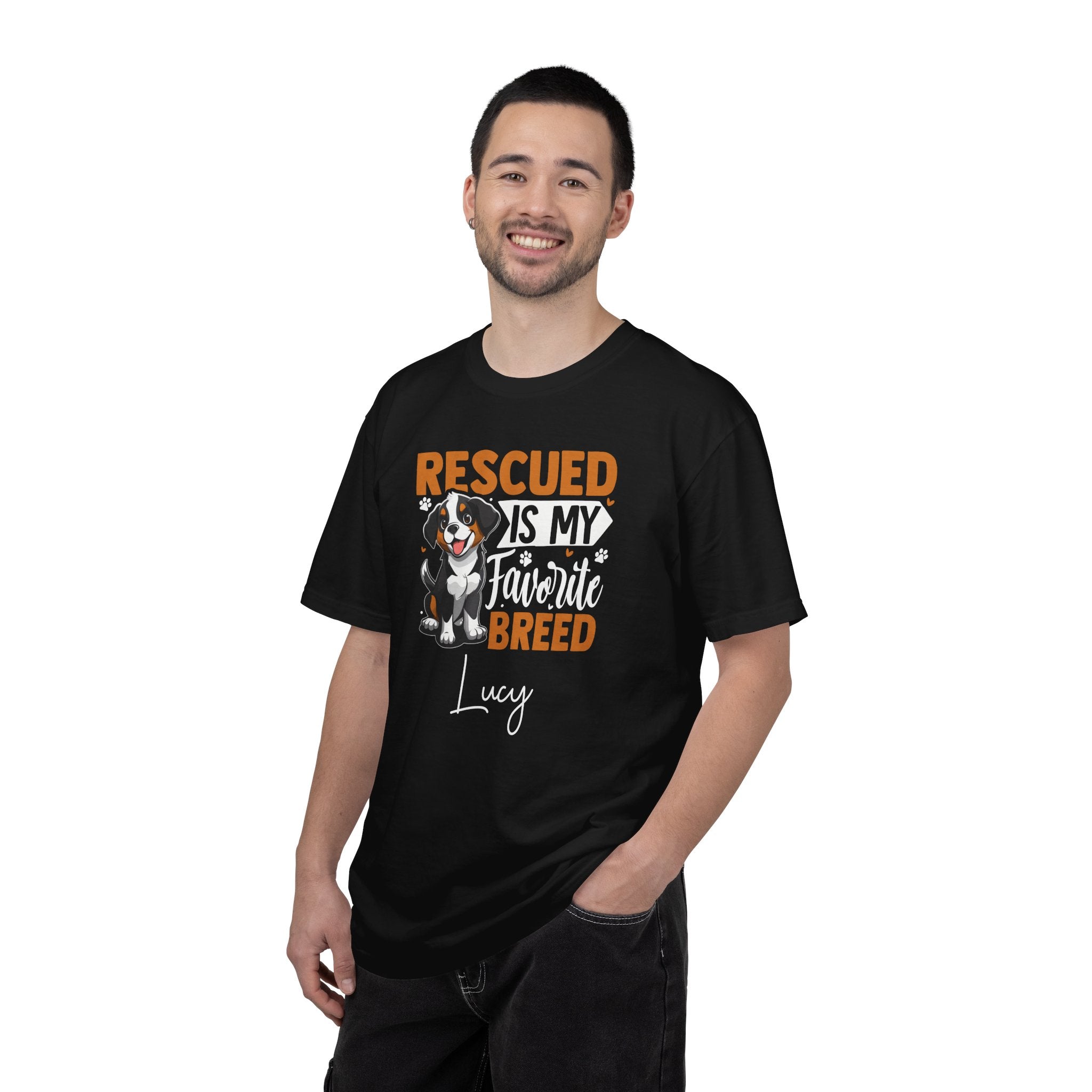Rescue dog T-shirt size chart - Comfort Colors