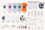 Additional lifestyle shot of personalized Sagittarius zodiac t-shirt