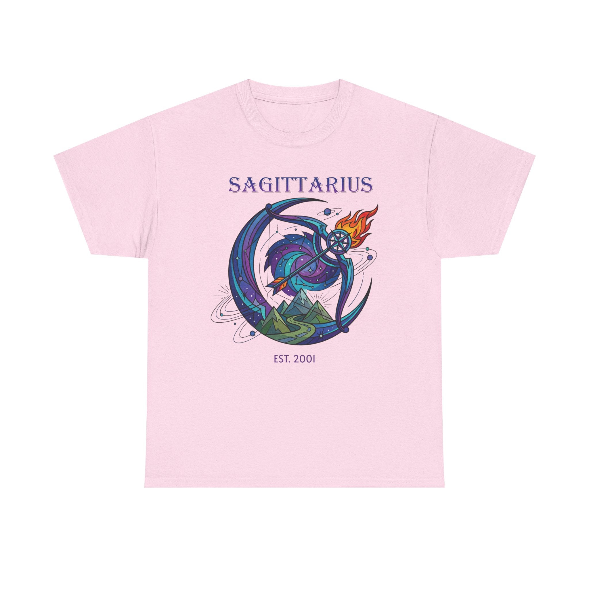 Sagittarius zodiac t-shirt styled in a lifestyle home setting