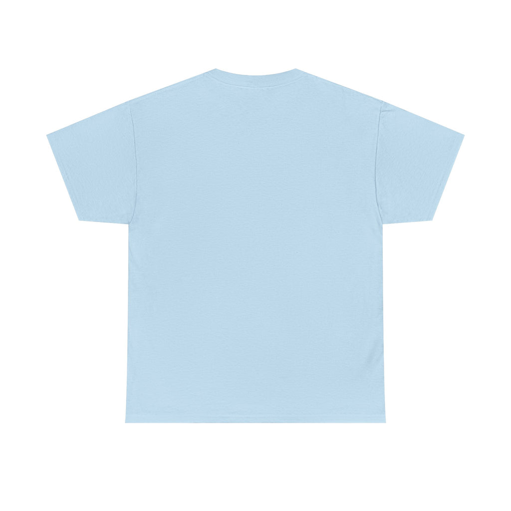 Close-up of ribbed collar and shoulder tape on Scorpio tee