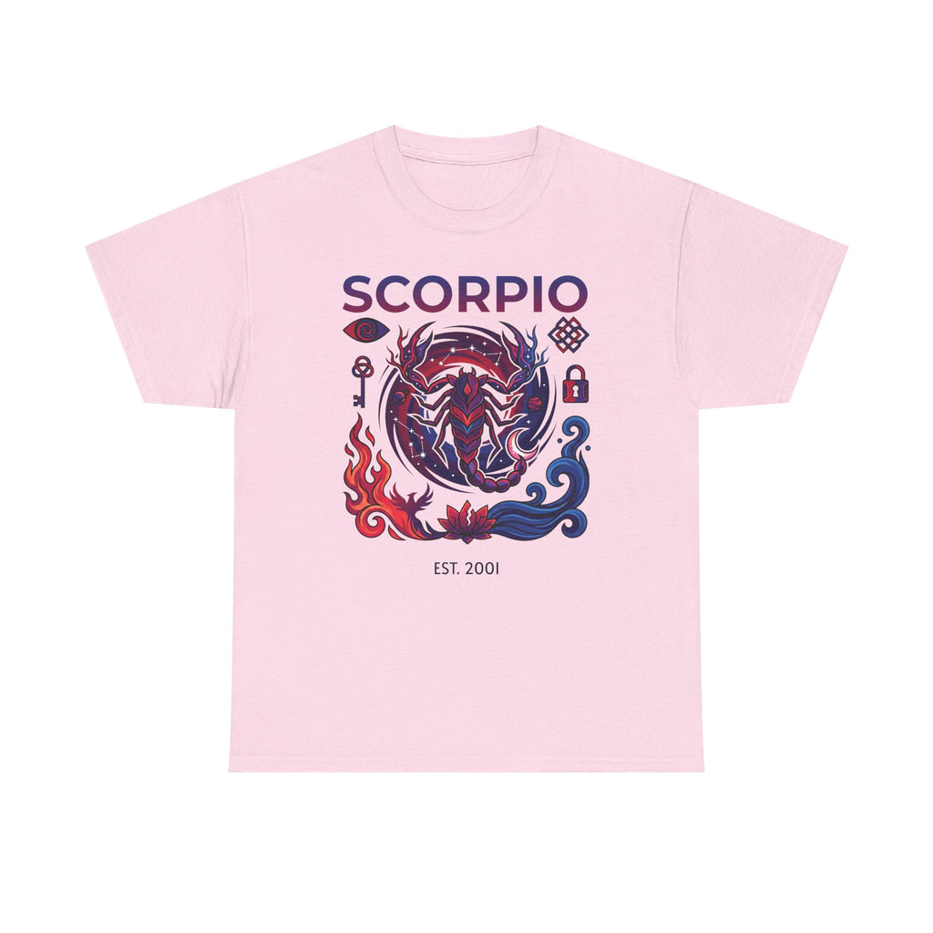 Scorpio zodiac t-shirt styled in a lifestyle home setting
