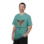 Stupid Canadian Wolf Bird tee - colour variant flat lay