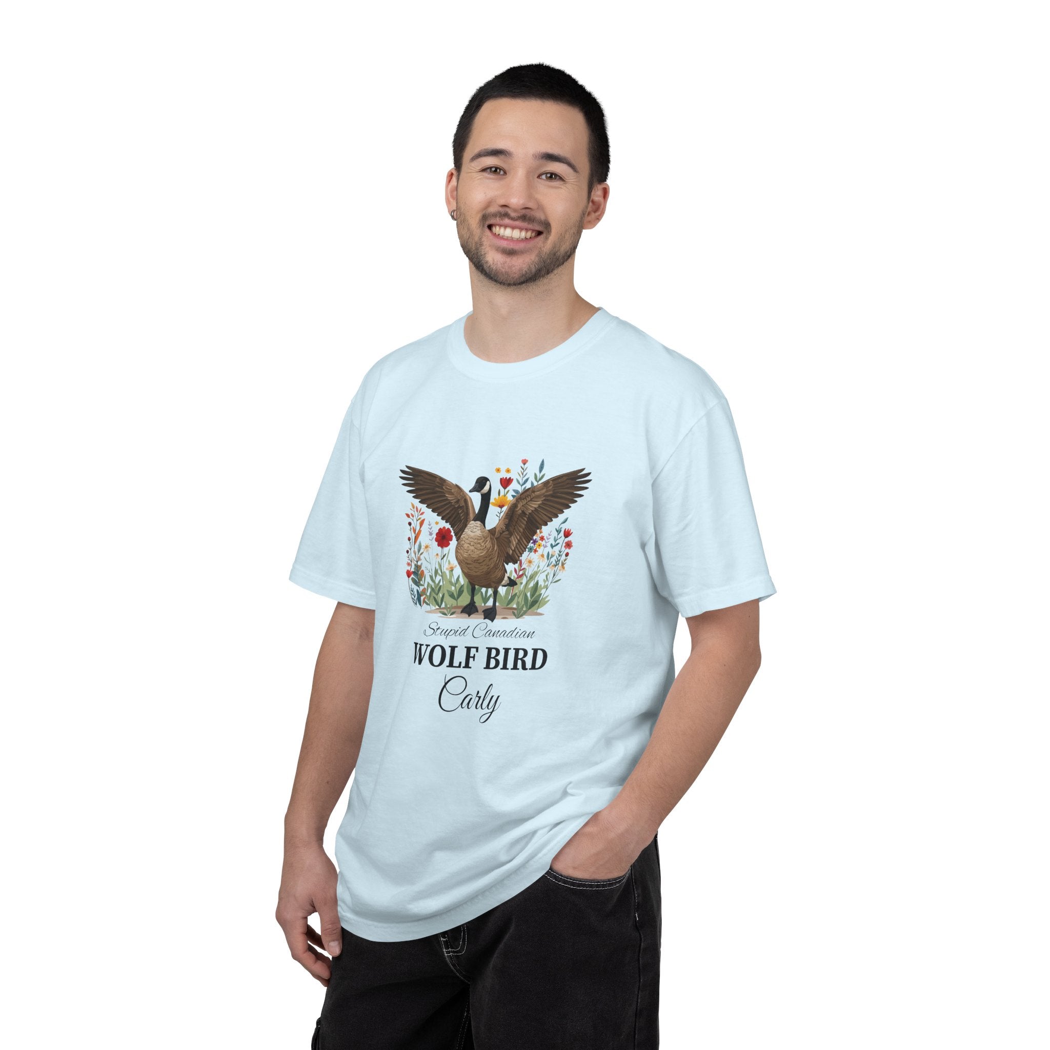 Stupid Canadian Wolf Bird tee - colour variant lifestyle photo 3