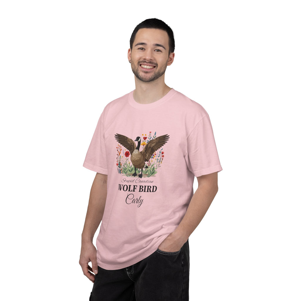 Stupid Canadian Wolf Bird custom name T-shirt size chart