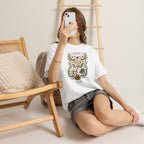Model wearing personalized Taurus zodiac t-shirt, back view