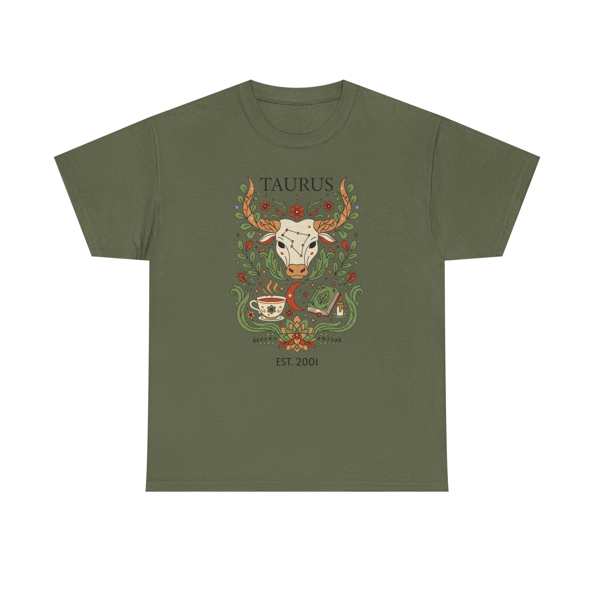 Taurus zodiac t-shirt size chart and measurement guide