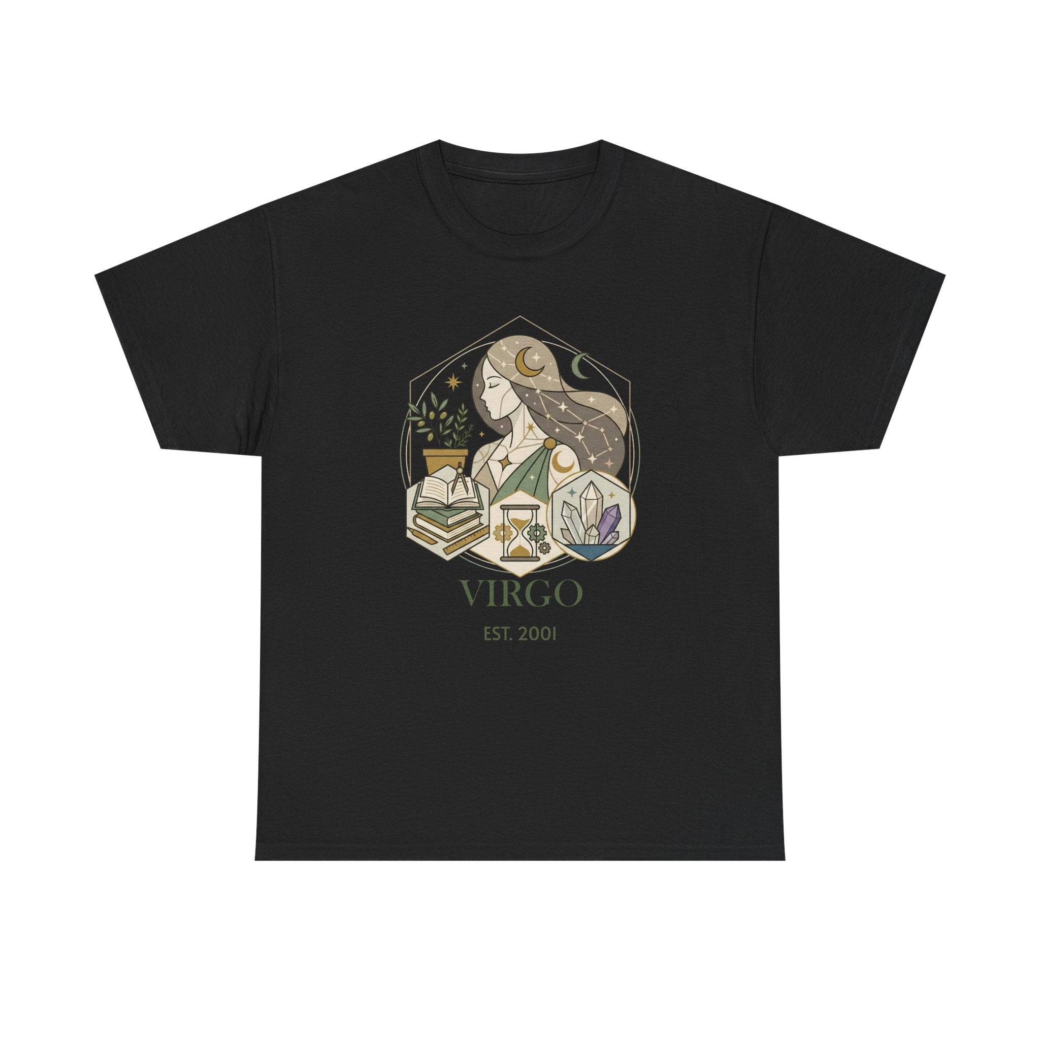 Virgo zodiac t-shirt size chart and measurement guide